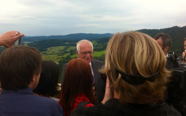 Prezident na vrcholu věže :)
