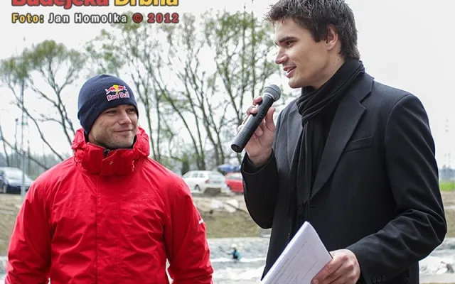 Vavřinec Hradilek a mluvčí klubu SKVS ČB Daniel Stach