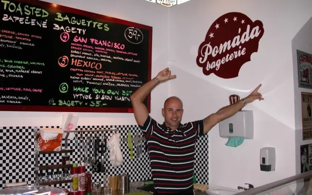 David Pražák ve svém podniku
