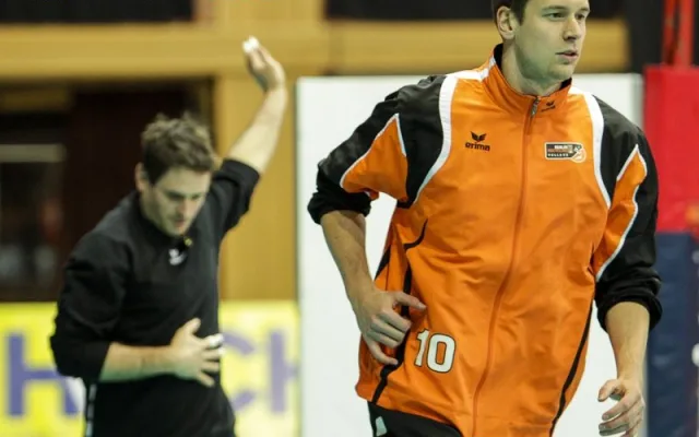 Sebastian Kühner při rozběhávání