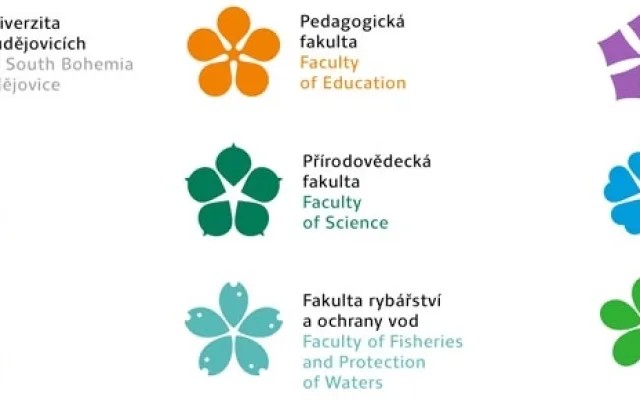 Logotypy Jihočeské univerzity a jejích fakult