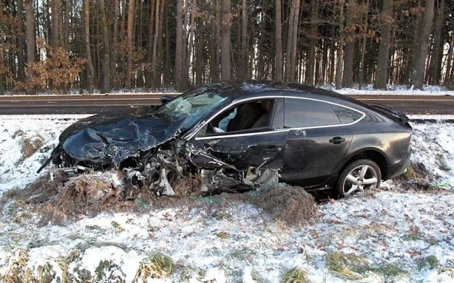 Havarové audi zahraničního řidiče