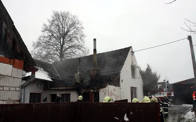 Požár rodinného domu v Bukové