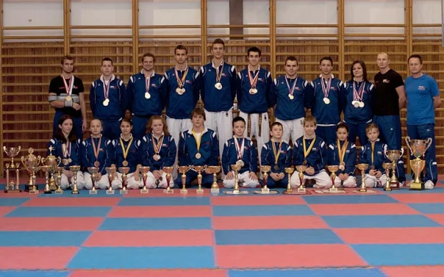 Medailisté z TJ Karate České Budějovice