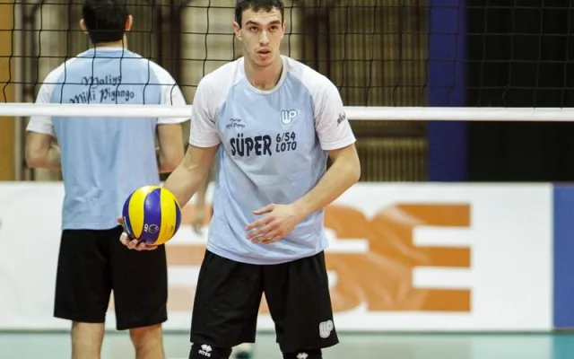 Volejbalisté Ankary při tréninku v budějcké Sportovní hale