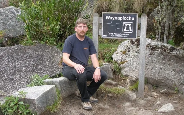Bob Stupka na vrcholku Huayna Picchu