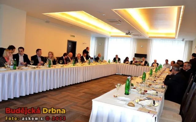 Delegace na večeři v RRC Hluboká nad Vltavou