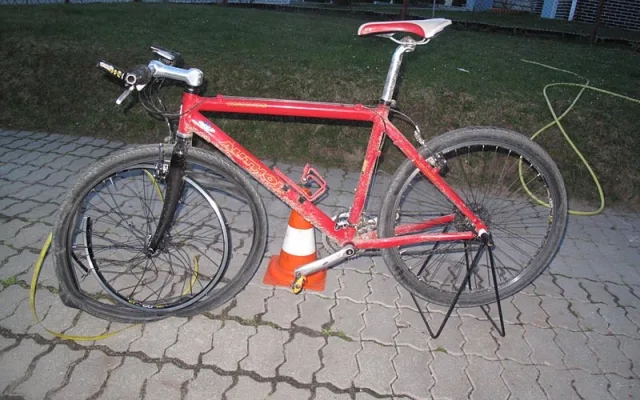 Jízdní kolo zraněného cyklisty