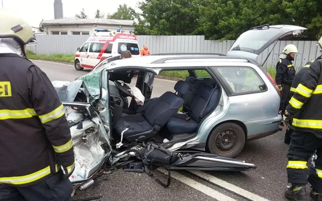 Havarovaný fiat