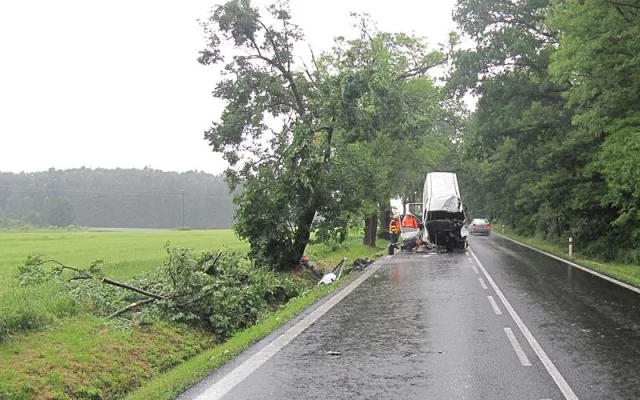 Tragická nehoda Iveco Daily u Nové Hospody