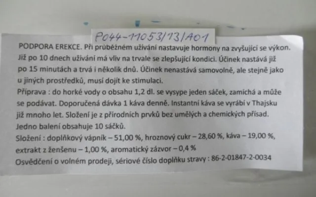 Thajská káva. Foto SZPI