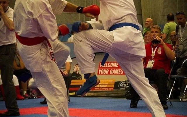 Jiří Faktor při zápasu kumite