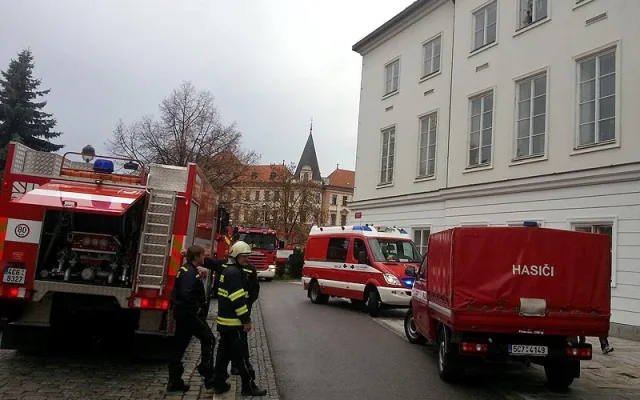 Požár opony v Jihočeském divadle