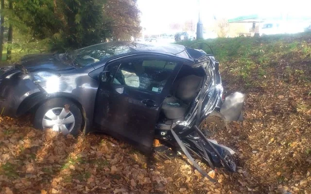 Toyota Yaris po havárii Na Dlouhé louce