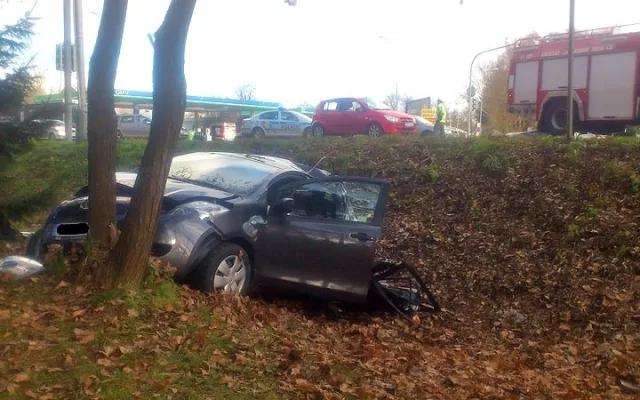 Toyota Yaris po havárii Na Dlouhé louce