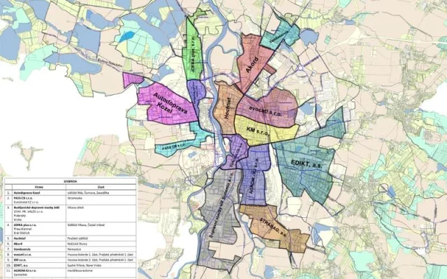 Mapa působnosti externích posil