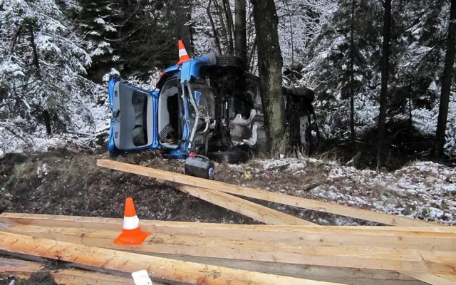 Tragická dopravní nehoda u Nažidel na Českokrumlovsku