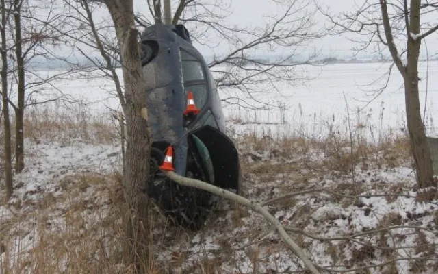 Mazda po nehodě u Bavorovic
