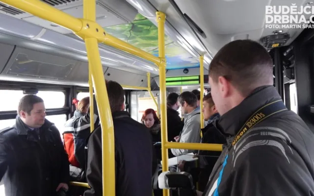 Elektrický autobus Siemens-Rampini na testovací jízdě v Budějcích