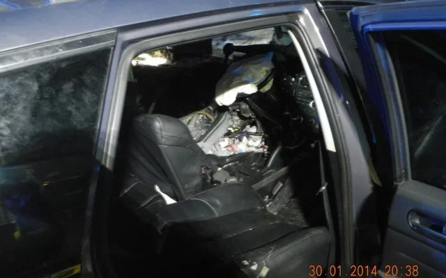 Mazda CX-7 po tragické havárii u Strážkovic