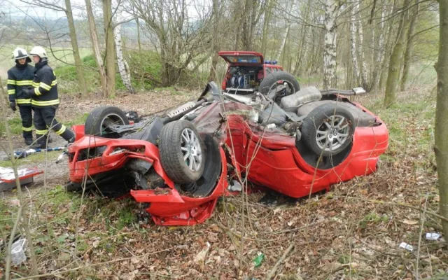 Tragická nehoda Škody Octavia u Blanska na Kaplicku