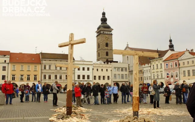Velikonoční hrkání v Budějcích