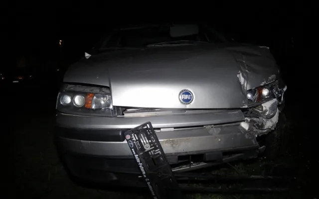 Fiat Punto opilého řidiče, který z místa nehody ujížděl