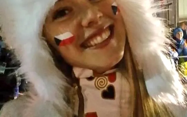 Klára Křížová na slavnostním zahájení olympiády v Soči
