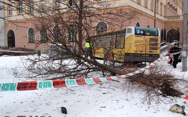 Havárie autobusu na Senovážném náměstí se stala vloni v březnu