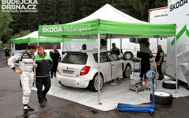 Testování továrního týmu Škoda Motorsport na tratích Rallye Český Krumlov