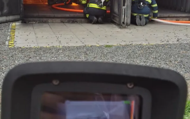 Cvičení temelínských hasičů ve Zbirohu