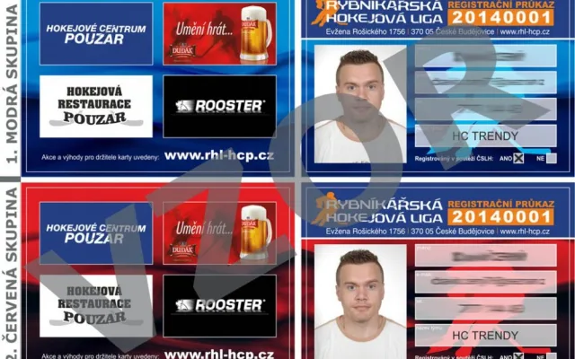 Vzor registračního průkazu hráče RHL