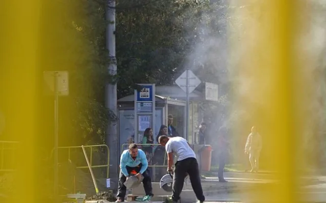 Oprava asfaltového povrchu v ulici Oskara Nedbala