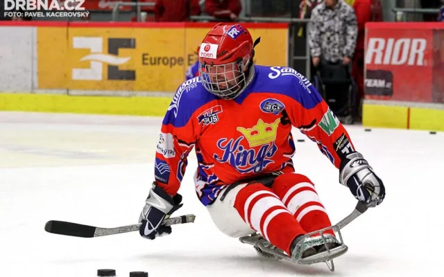 Ukázka tréninku sledge hokeje