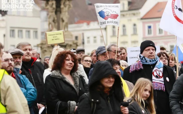 V Budějcích protestovali proti islámu