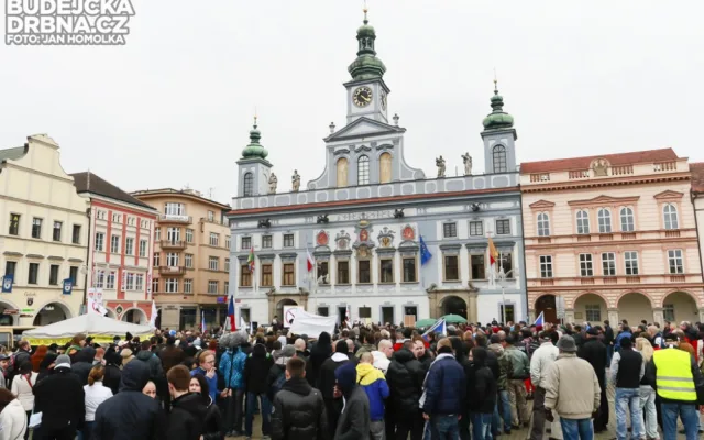 V Budějcích protestovali proti islámu