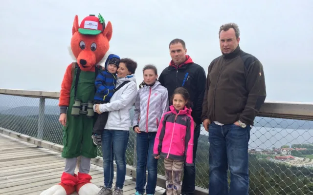Miliontý návštěvník na Stezce korunami stromů Lipno
