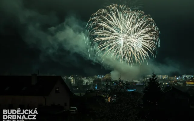 Novoroční ohňostroj v Protivíně