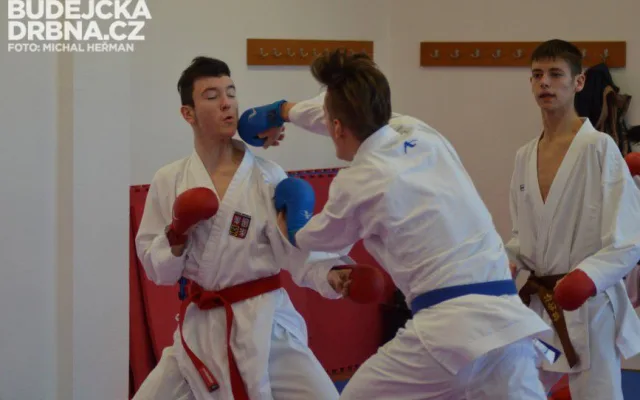 Trénink karatistů TJ Karate České Budějovice