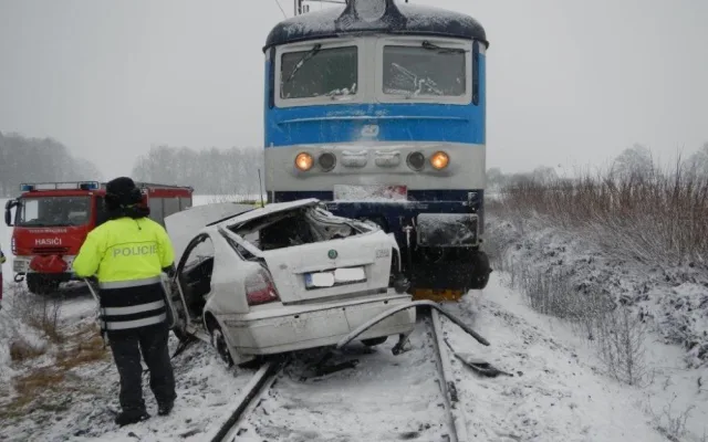 Sníh na jihu Čech navýšil počet dopravních nehod