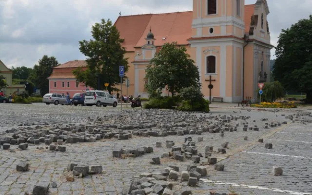 Týn nad Vltavou po přívalovém dešti