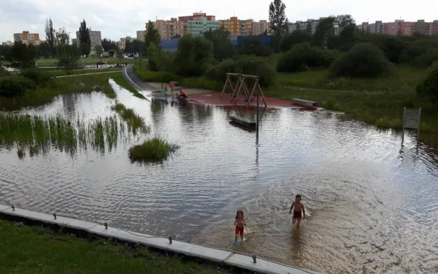 Týn nad Vltavou po přívalovém dešti