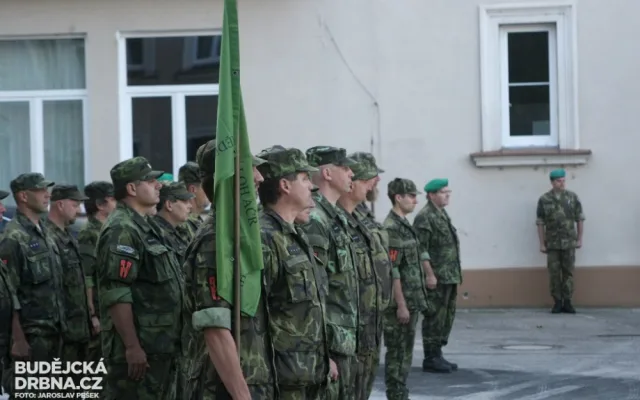 Odjezd pěší roty brihgádního generála Františka Vávry na cvičení Ample Strike 2016