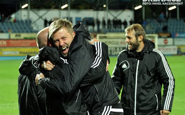Upřímnou radost z důležité výhry neskrýval ani realizační tým v čele s trenérem Dynama Davidem Horejšem