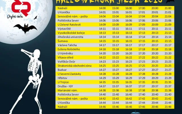 Jízdní řád strašidelného autobusu
