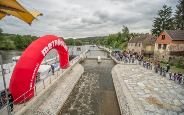 Otevření plavební komory Hněvkovice
