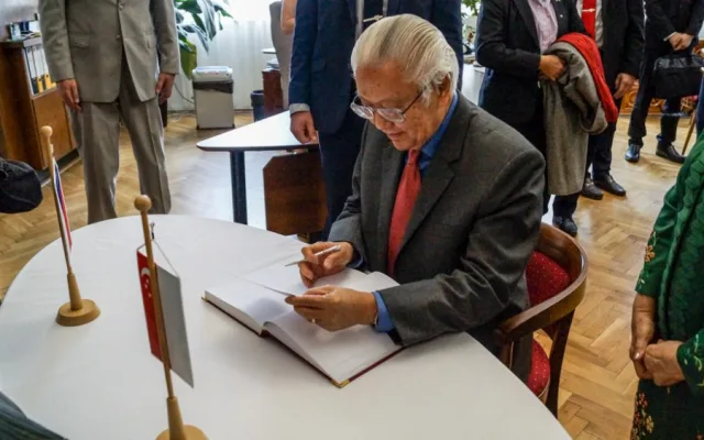 Singapurský prezident Tony Tan Keng Yam s chotí navštívil Český Krumlov.
