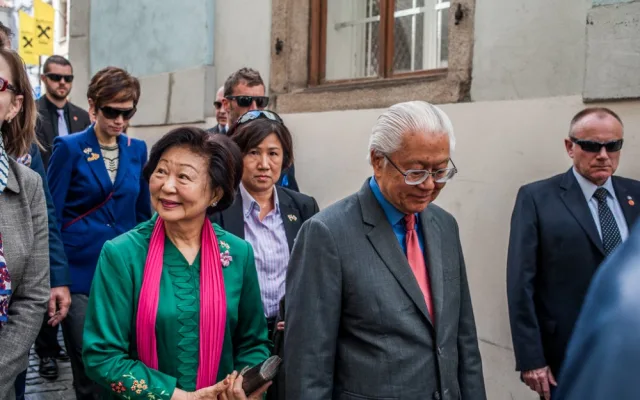 Singapurský prezident Tony Tan Keng Yam s chotí navštívil Český Krumlov.