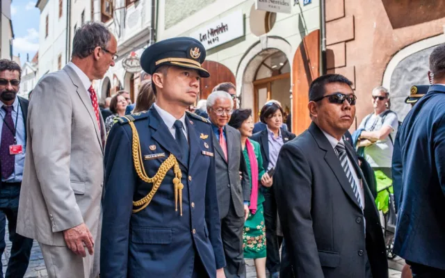 Singapurský prezident Tony Tan Keng Yam s chotí navštívil Český Krumlov.