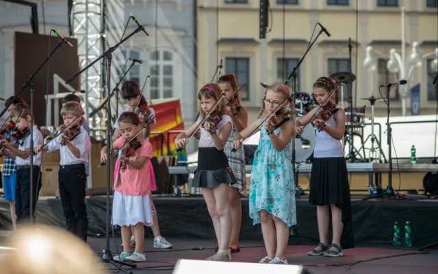 Happening ZUŠ Open v Českých Budějovicích.
